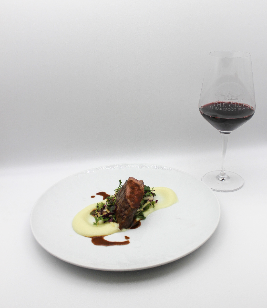 Pan-seared-beef-mashed-potatoes-red-wine–-Club-at-Barefoot-Beach